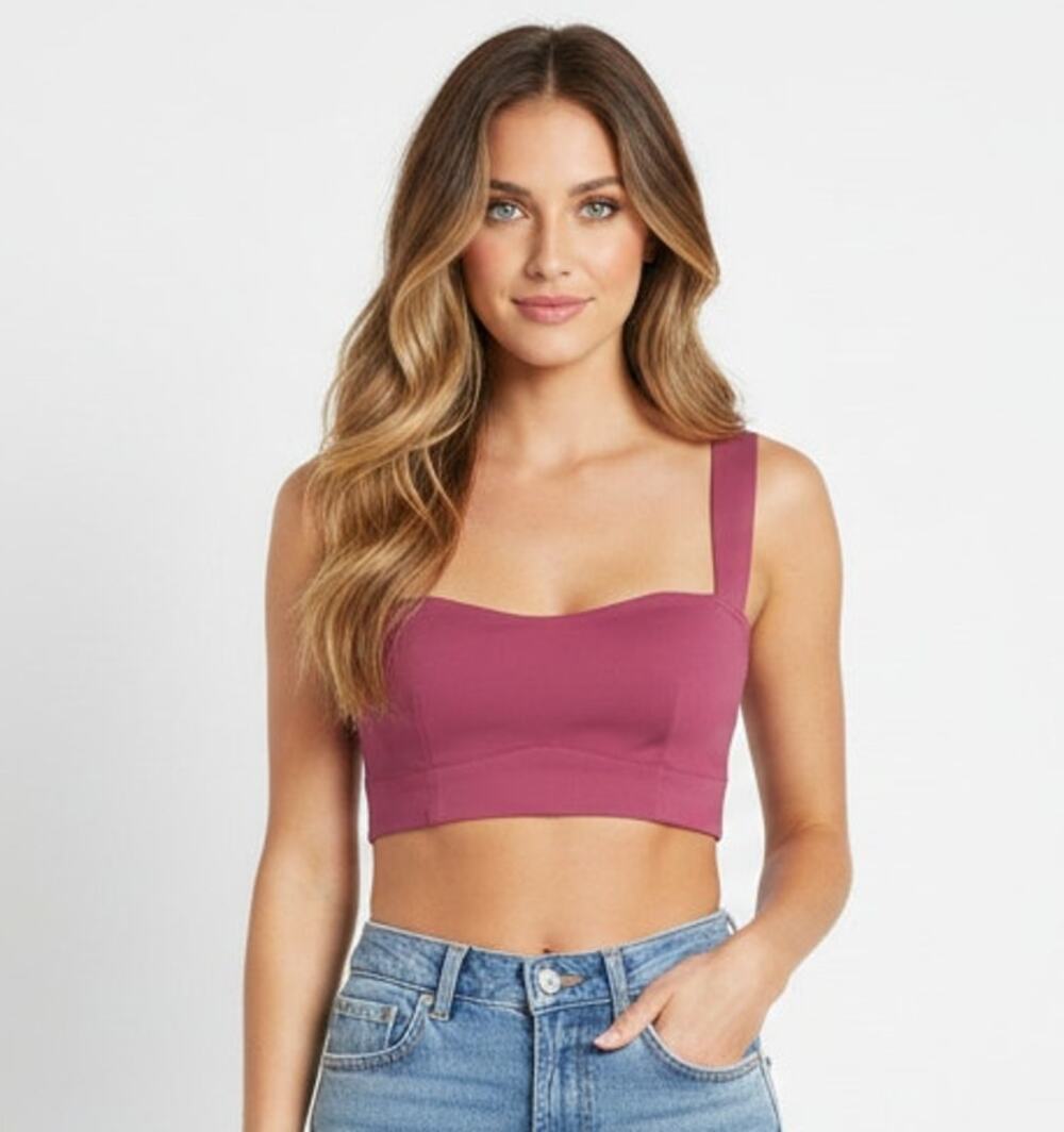 FREE PEOPLE Naomi Bra Size XS, Underwire Longline in Dried Rose Mauve New